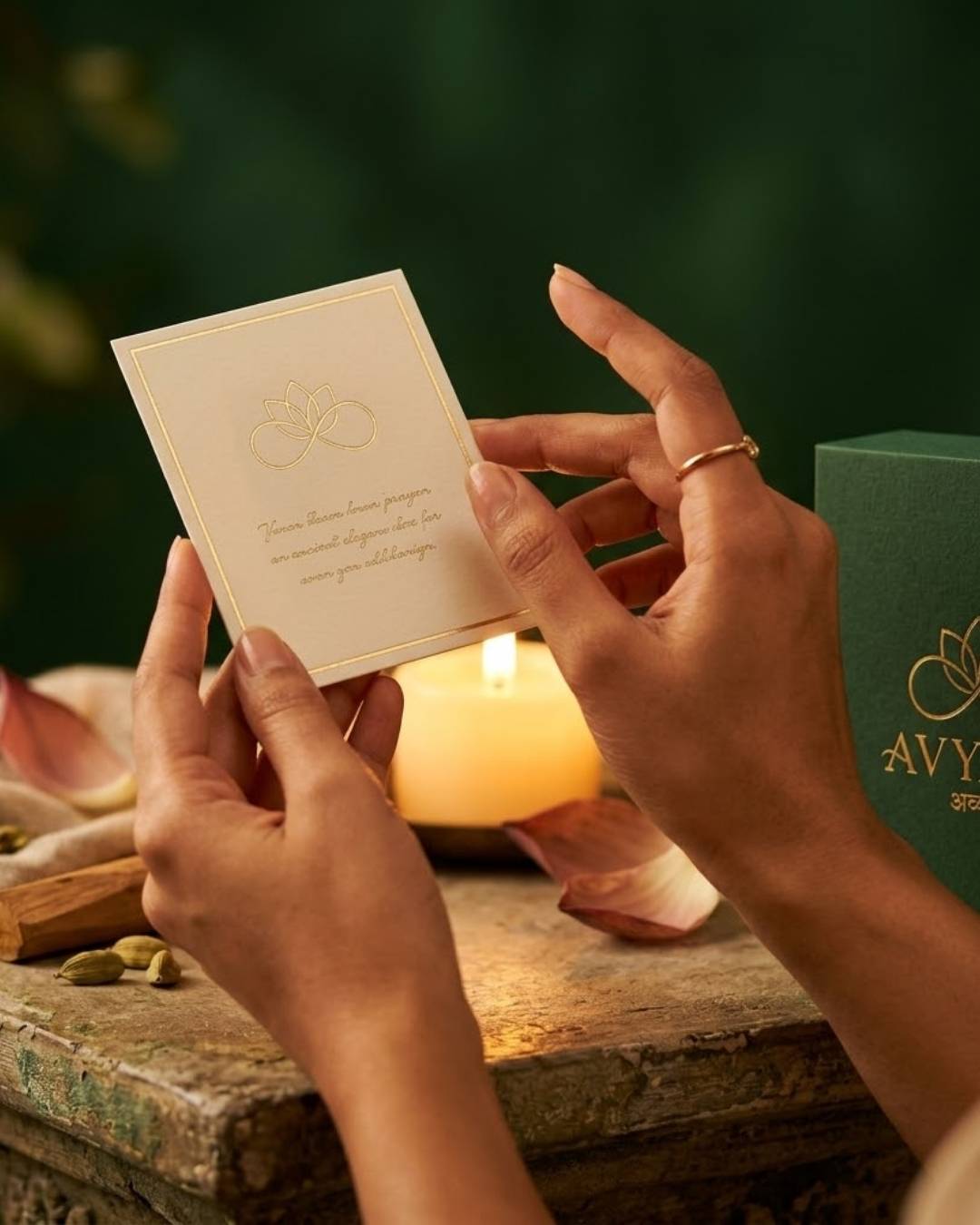 Affirmation card from Avyaya Rituals