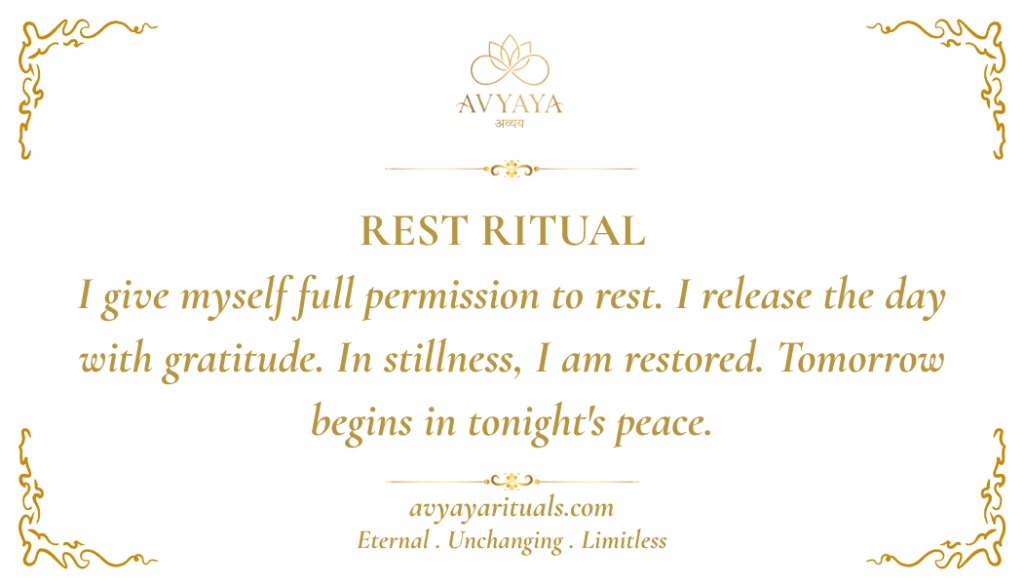 Affirmation Card - Ayurvedic Rest Ritual